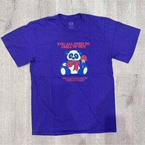 Purple panda print skater shirt